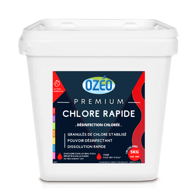 Chlore Rapide Ozéo 5KG Groupe Ozéo Piscines